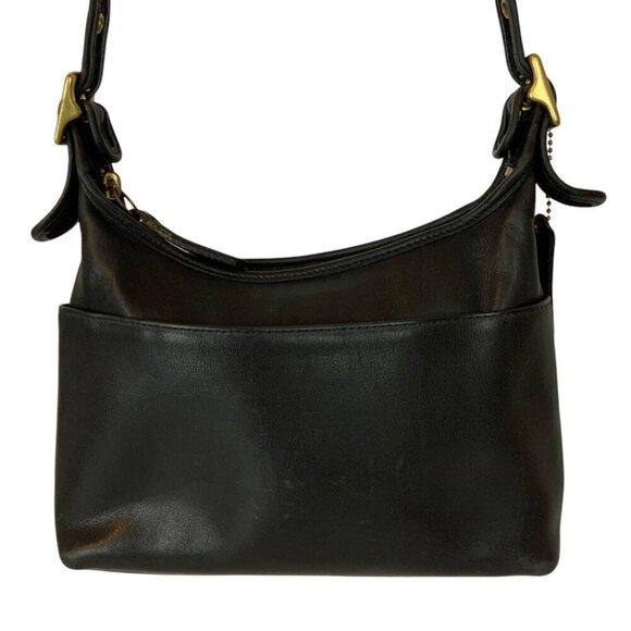 Vintage Coach Legacy Small Pocket Zip Bag 9136 Black Leather Crossbody 2002 - Picture 1 of 12